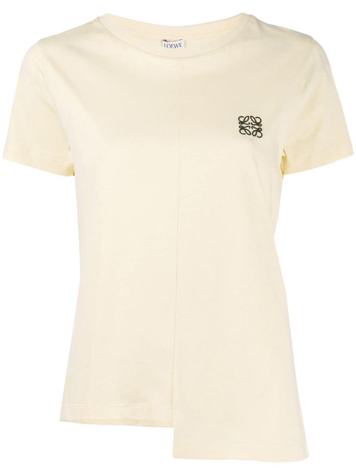 Loewe Embroidered Chest Logo T-shirt - Yellow
