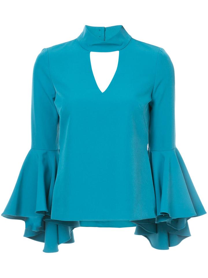Milly Flared Sleeved Blouse - Blue