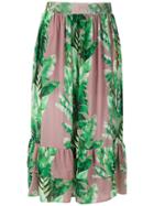 Amir Slama Printed Ruffle Skirt - Green