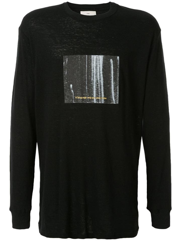Song For The Mute Oversized Printed Top - Black