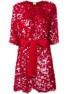 P.a.r.o.s.h. Belted Sequin Coat - Red