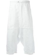 Lost & Found Rooms Drawstring Shorts, Men's, Size: Small, White, Linen/flax/cotton