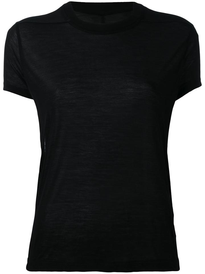 Rick Owens Drkshdw Seam Detail T-shirt, Women's, Size: Small, Black, Viscose