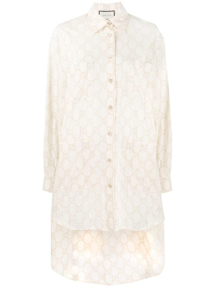 Gucci Oversized Monogram Pattern Shirt - White