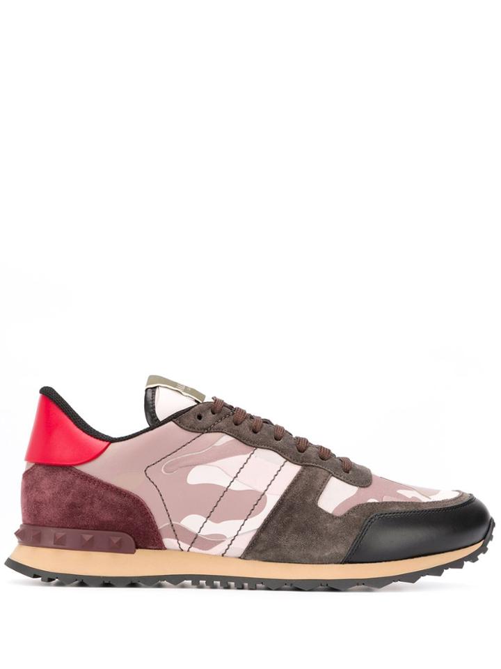 Valentino Valentino Garavani Rockrunner Camouflage Sneakers - Pink