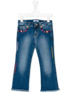 Msgm Kids Beaded Pockets Jeans, Size: 6 Yrs, Blue