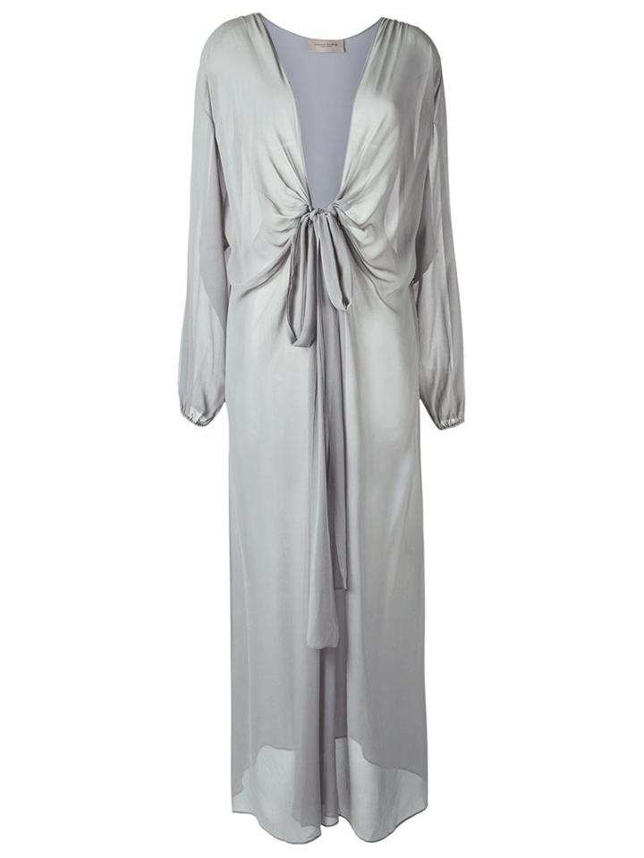 Adriana Degreas Sheer Beach Cover-up, Women's, Size: G, Grey, Silk