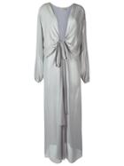 Adriana Degreas Sheer Beach Cover-up, Women's, Size: G, Grey, Silk