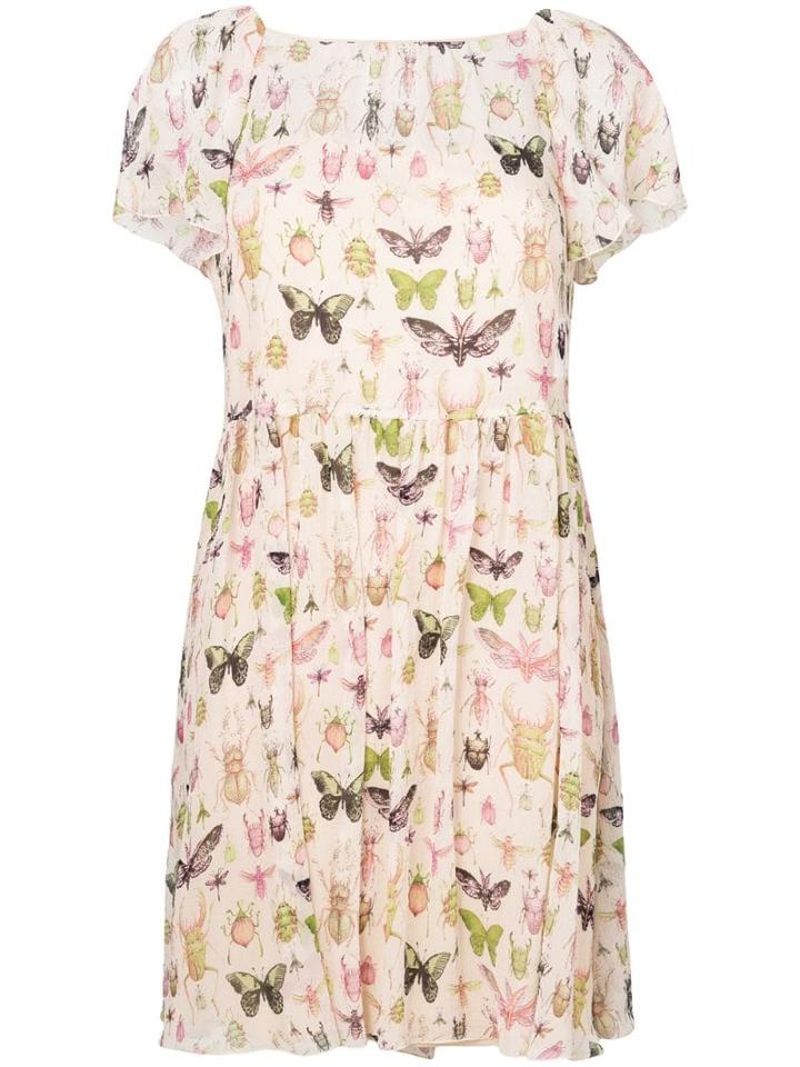 Red Valentino Bug Print Sundress - Neutrals