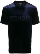 Giorgio Armani Logo Patch T-shirt - Blue
