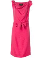 Vivienne Westwood Anglomania Cowl Neck Bow Dress - Pink