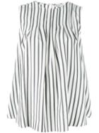 Brunello Cucinelli Striped Tank Top, Women's, Size: Medium, White, Silk/brass