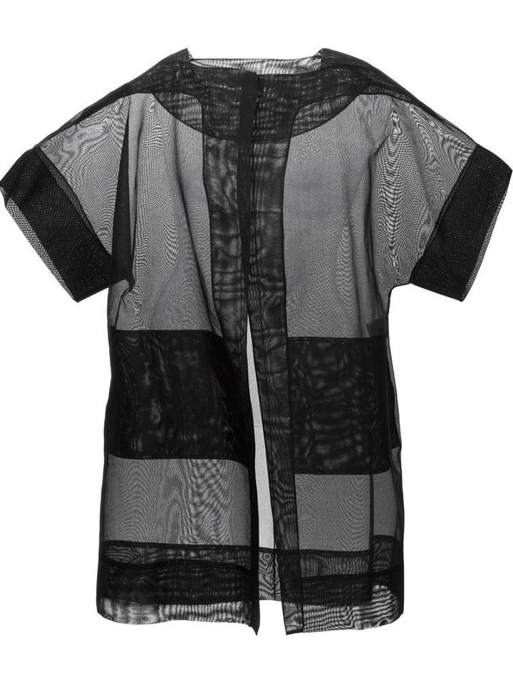 Antonio Berardi Oversized Sheer Short Sleeve Jacket