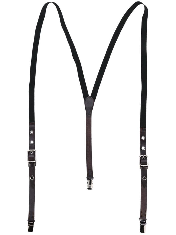Weber + Weber - Buckle Braces - Men - Leather/spandex/elastane - One Size, Black, Leather/spandex/elastane