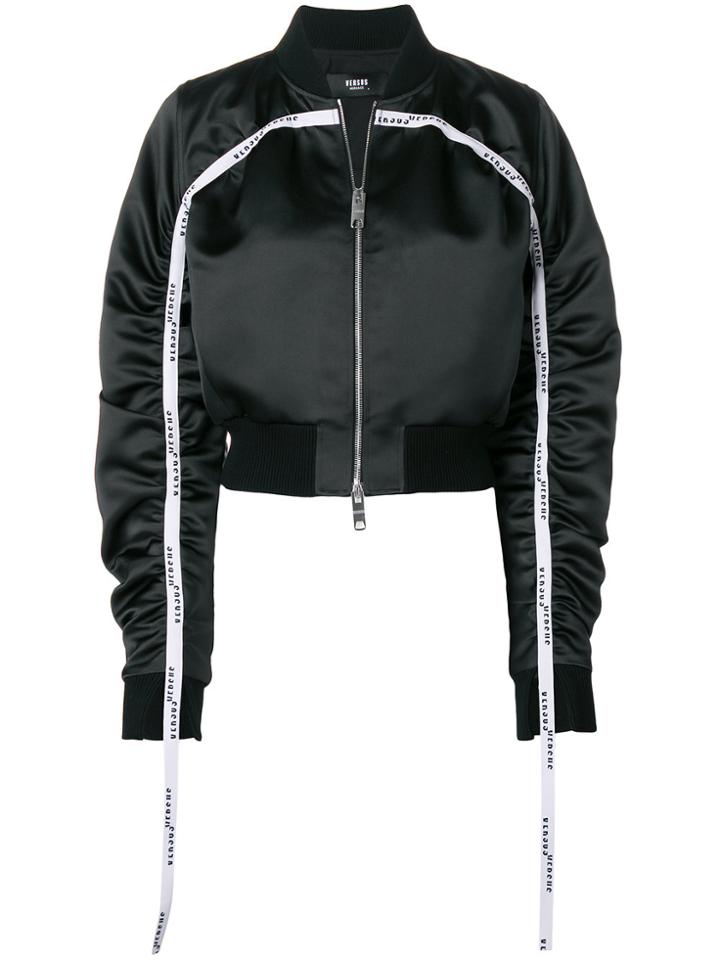 Versus Ruched Bomber Jacket - Black