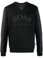 Boss Hugo Boss Long Sleeved Logo Sweater - Black