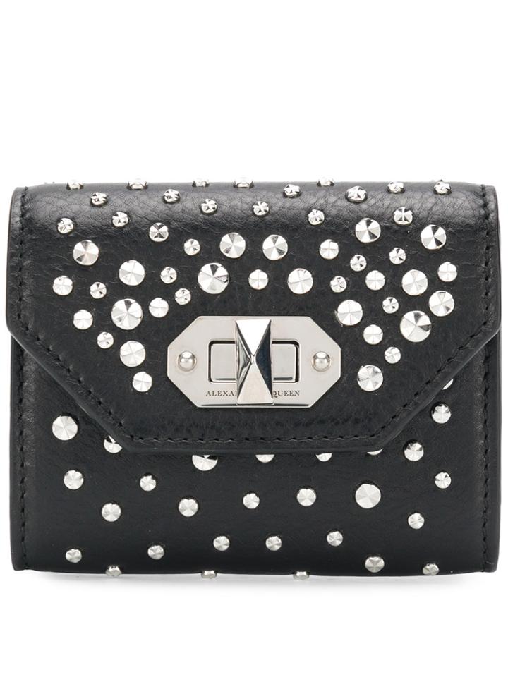 Alexander Mcqueen Box Business Card Holder Wallet - Black