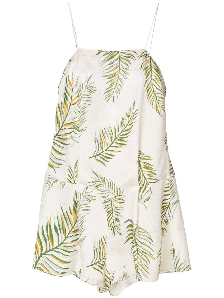 Forte Forte Fern Leaf Playsuit - Nude & Neutrals