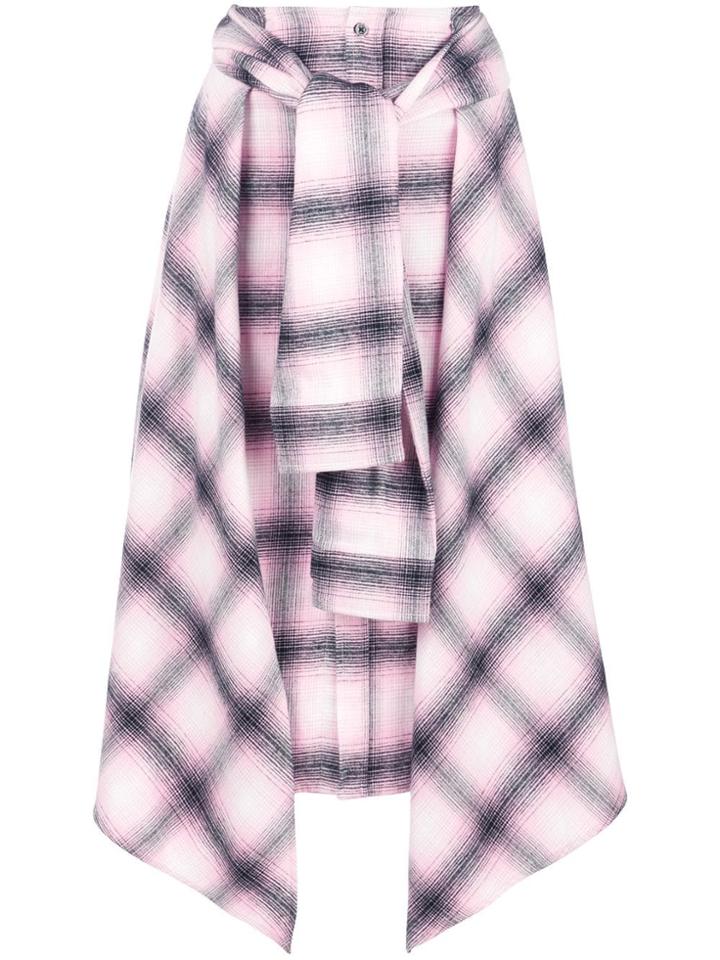 Adaptation Draped Shirt Skirt - Pink