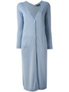 Twin-set Classic Long Cardigan, Women's, Size: Small, Blue, Silk/cashmere