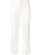 Alexander Mcqueen Lace Inserts Straight Trousers - White