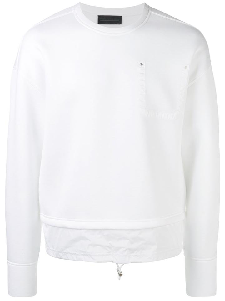 Diesel Black Gold - Parachute Toggle Hem Sweatshirt - Men - Viscose/polyamide - S, White, Viscose/polyamide