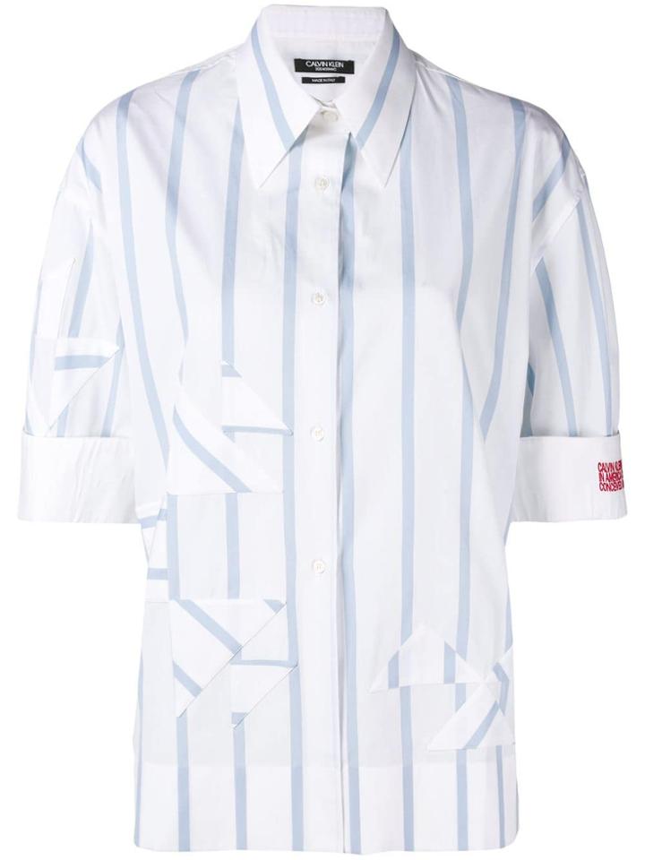 Calvin Klein 205w39nyc Striped Short-sleeve Shirt - White