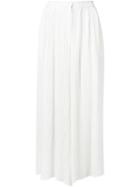 Dusan Pleated Palazzo Pants, Women's, Size: 40, White, Silk