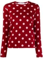 Comme Des Garçons Girl Polka Dot T-shirt - Red