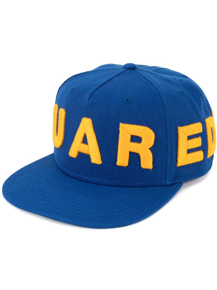 Dsquared2 Logo Embroidered Baseball Cap - Blue