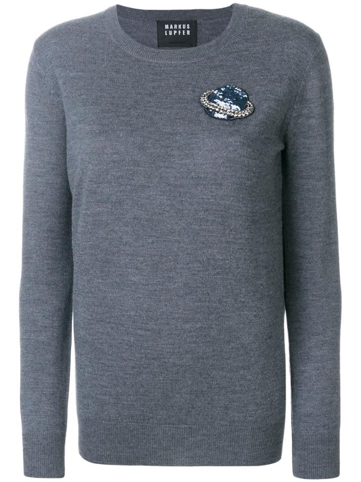 Markus Lupfer Sequin Planet Jumper - Grey