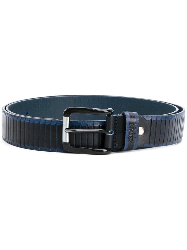 Armani Jeans Ribbed Belt - Black