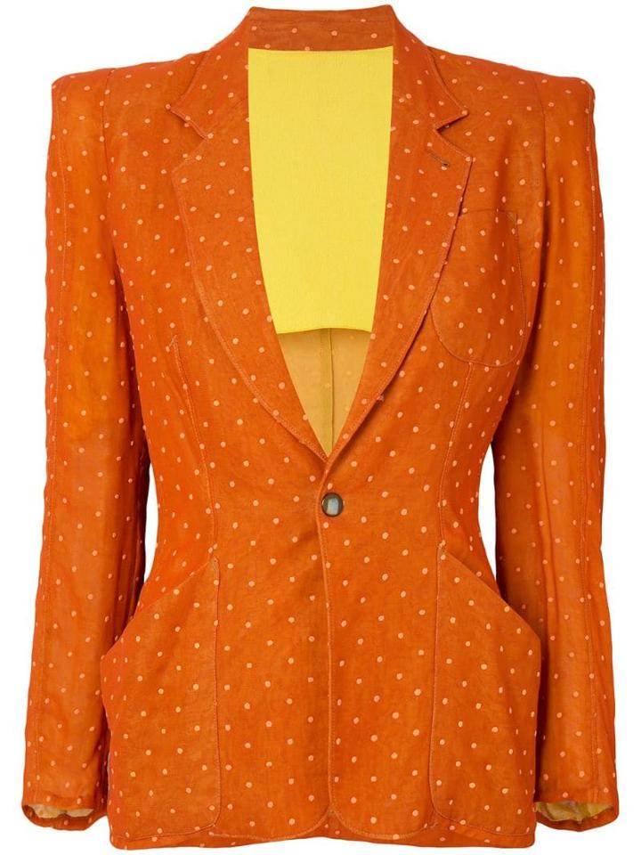 Jean Paul Gaultier Pre-owned Polka Dot Pattern Blazer - Yellow