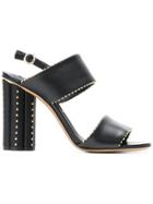 Salvatore Ferragamo Embellished Chunky Sandals - Black