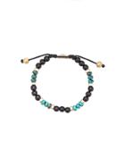 Nialaya Jewelry Ebony And Bali Turquoise Beaded Bracelet - Brown