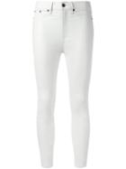 Rag & Bone Ankle Flare Skinny Jeans, Women's, Size: 26, White, Lamb Skin/cotton/spandex/elastane