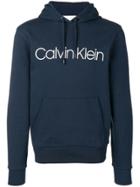 Calvin Klein Logo Print Hoodie - Blue