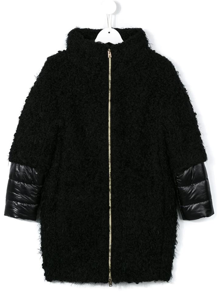 Herno Kids Contrast Padded Coat, Girl's, Size: 8 Yrs, Black
