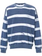 Hl Heddie Lovu Striped Sweatshirt, Men's, Size: Medium, Blue, Cotton
