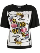 Boutique Moschino Card Print T-shirt - Black