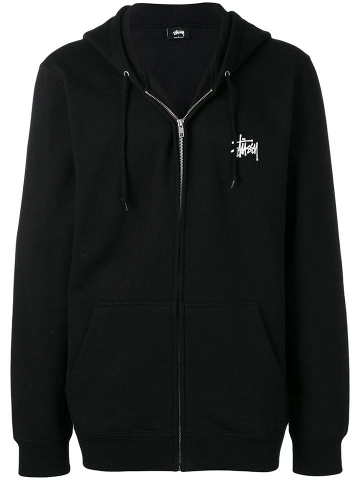 Stussy Embroidered Logo Hoodie - Black