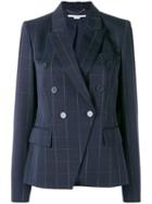 Stella Mccartney Double Breasted Check Jacket - Blue