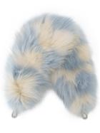 Miu Miu Blue & Cream Fur Bag Strap