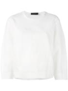 Calvin Klein Collection - Three-quarters Sleeve T-shirt - Women - Linen/flax - 44, White, Linen/flax