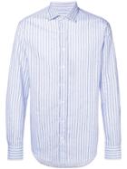 Etro Stitched Striped Print Shirt - Blue
