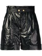 Isabel Marant High Waisted Belted Shorts - Black