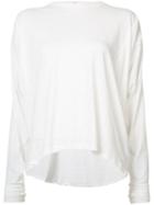 Isabel Benenato - Elongated Sleeve Top - Women - Cotton - 40, White, Cotton