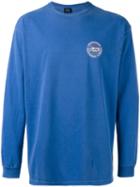 Stussy - Logo Print Longsleeved T-shirt - Men - Cotton - Xl, Blue, Cotton