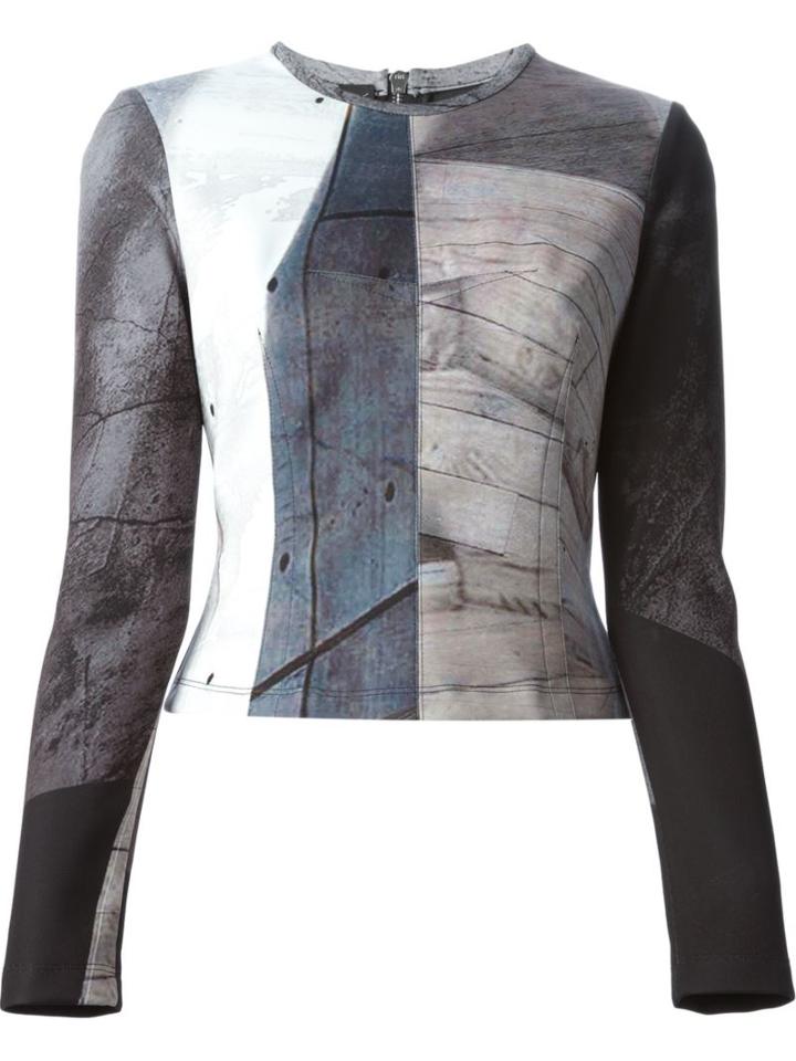 Yigal Azrouel Urban Textured Print Top