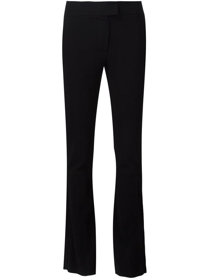 Yigal Azrouel Stretch Fabric Flared Trousers, Women's, Size: 10, Black, Spandex/elastane/viscose